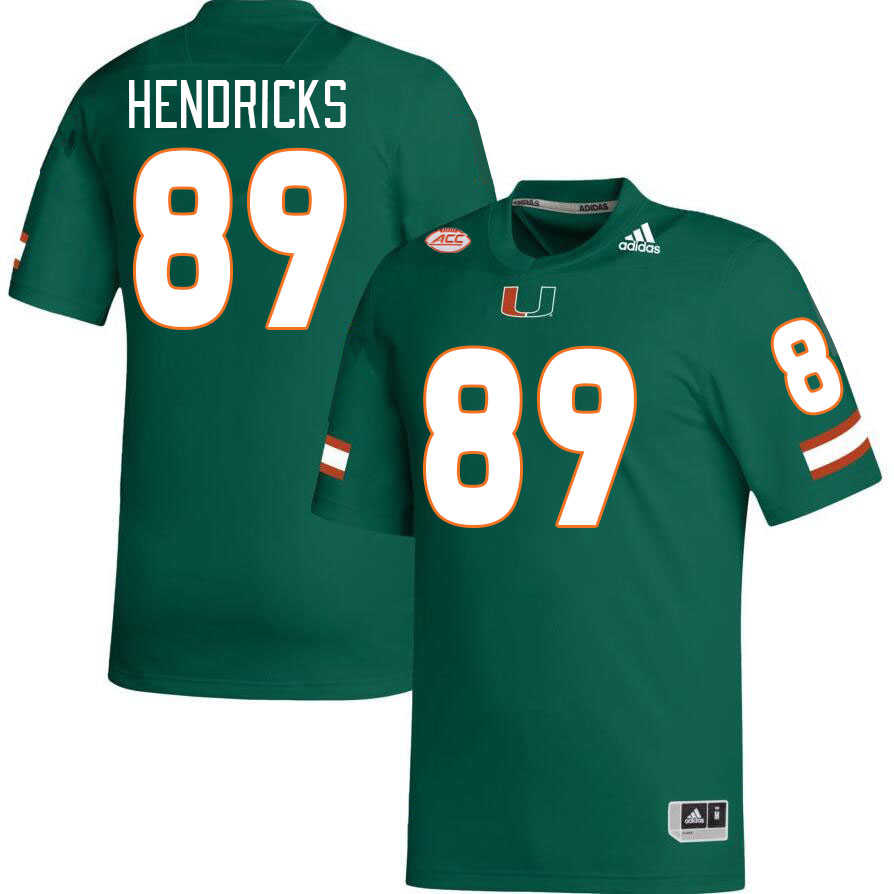 #89 Ted Hendricks Miami Hurricanes Jerseys Football Stitched-Green